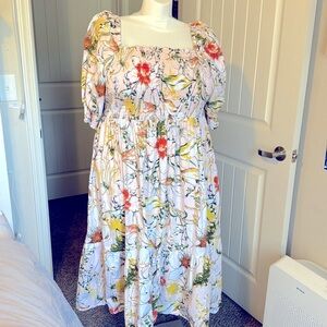 INC International 3X Floral Tiered Maxi Dress.